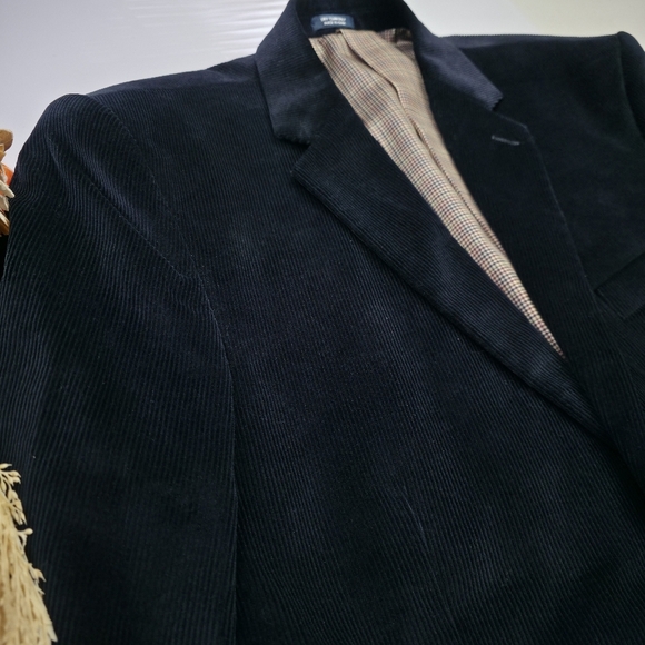 Saddlebread Men's Black Cordury Sports Coat Sz 44R - Picture 3 of 9
